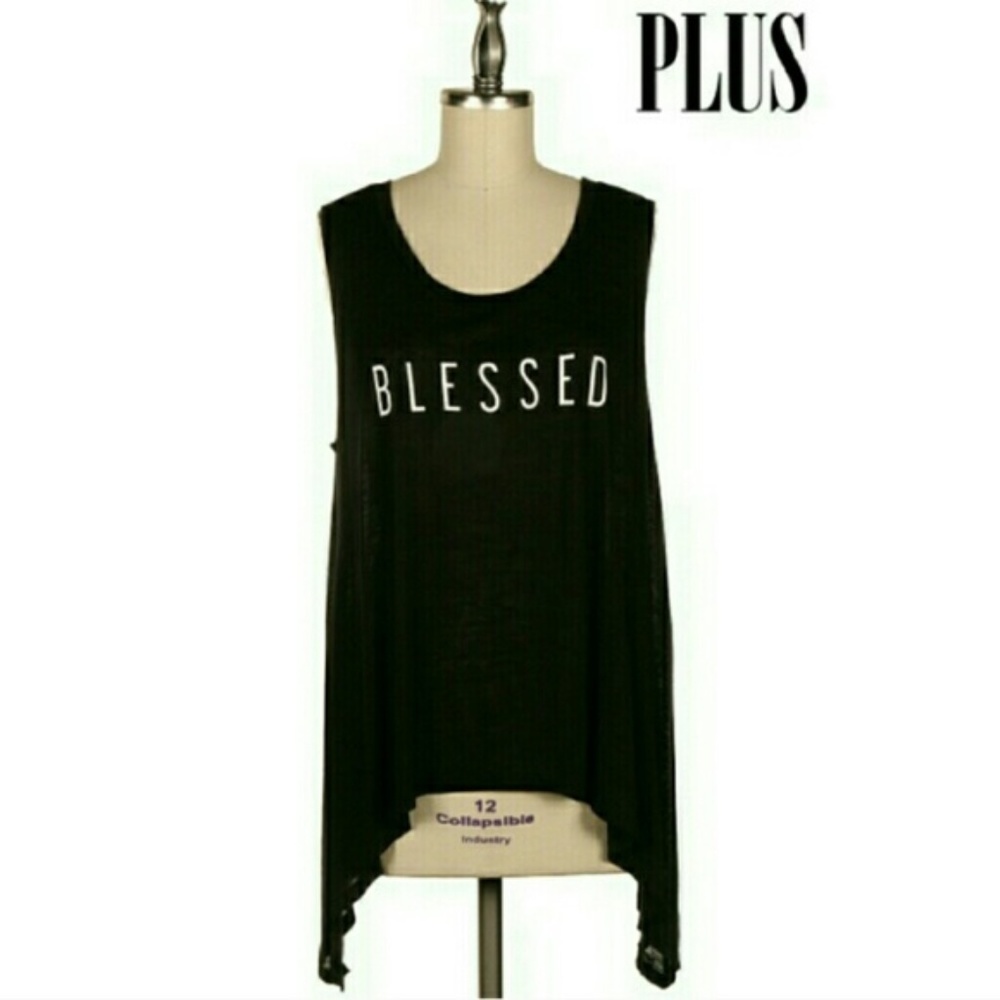 PLUS SIZE Fashionomics Asymmetrical Tank Top